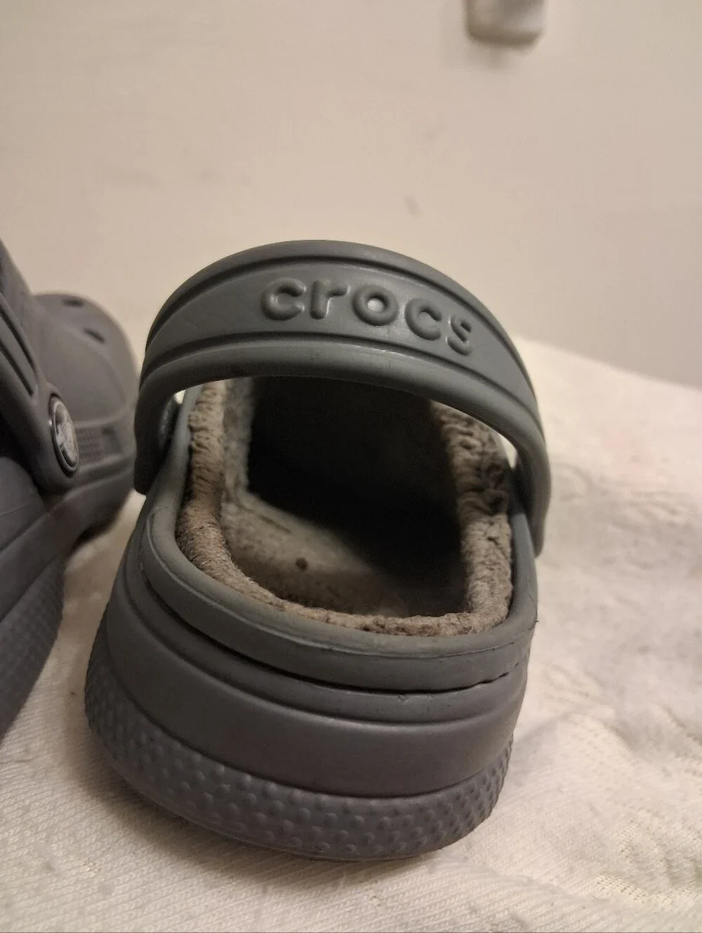 Kids Gray Lined Clog Shoes size C13
